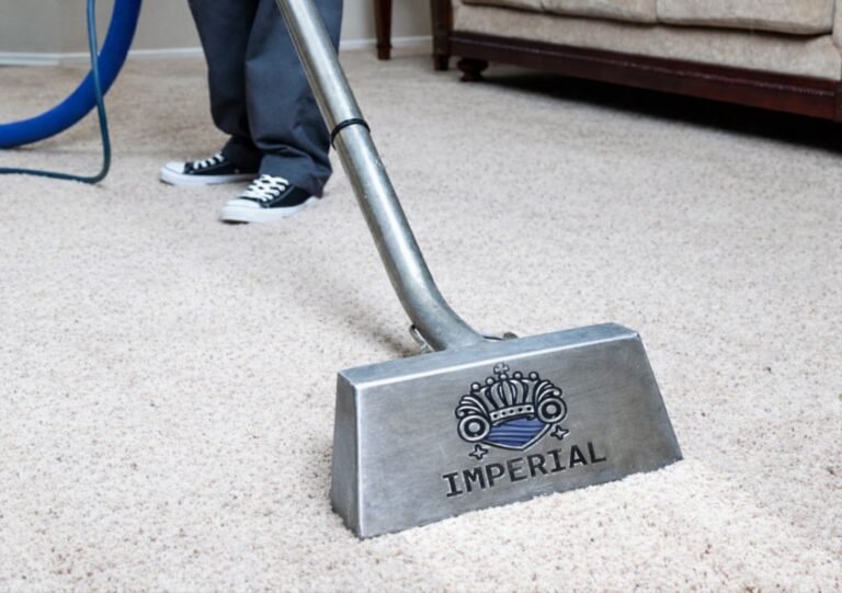 Professional commercial carpet cleaning in modern office space